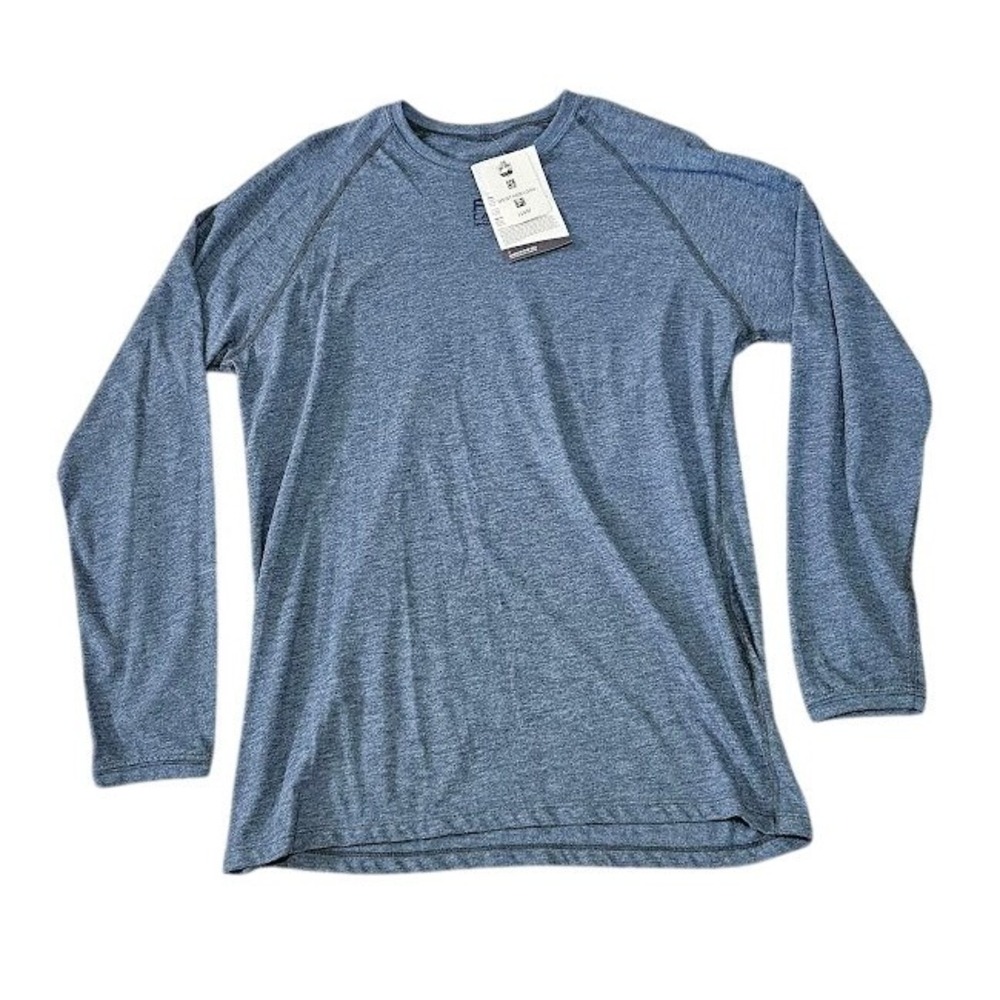 Tyndale T-Shirt Men Large Gray Blue Cat 1 FR Flame Resistant NWT Long Sleeve